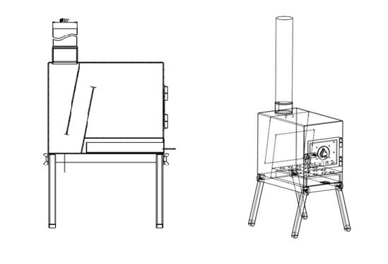 Печь дровяная Сибтермо большая в Санкт-Петербурге