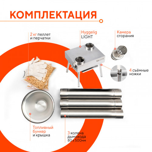 Походная печь Hyggelig LIGHT в Санкт-Петербурге