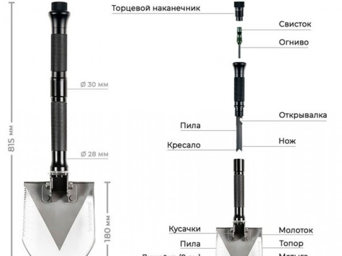 Многофункциональная лопата Brandcamp - S2 в Санкт-Петербурге