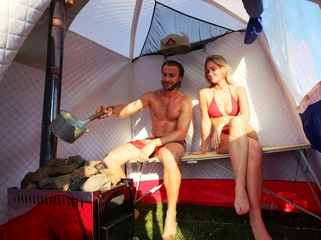 Мобильная баня-палатка МОРЖ в Санкт-Петербурге