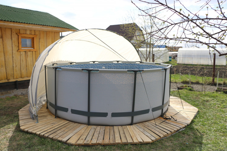 Купол-тент для бассейнов "Фиеста" КОМБИ в Санкт-Петербурге