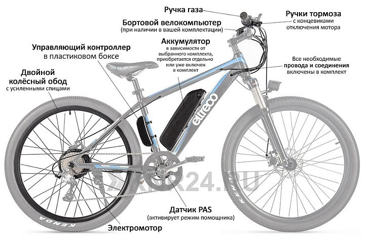 Мотор-колесо Eltreco 48V 750W FAT LCD 26" АКБ  48V 12.5А/ч в Санкт-Петербурге