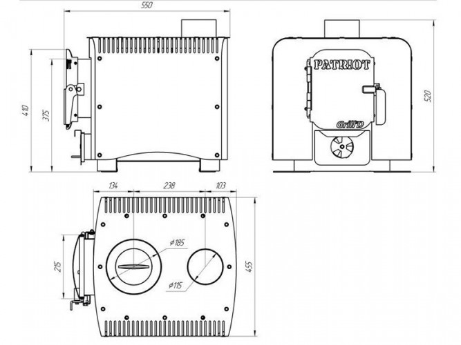 Печь длительного горения Grill’D Patriot 200 в Санкт-Петербурге