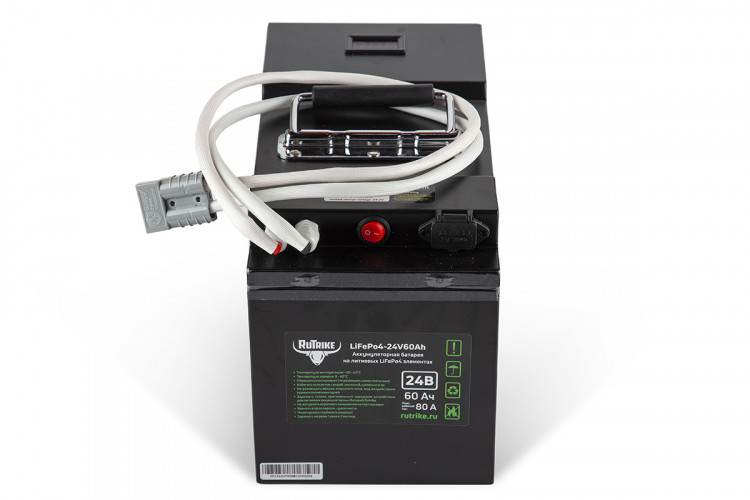 Тяговый железо-фосфатный аккумулятор RuTrike LiFePO4 60V48Ah (60А) в Санкт-Петербурге