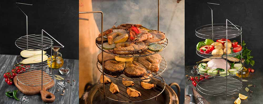 Этажерка 3-х ярусная диаметр 27 см в Санкт-Петербурге