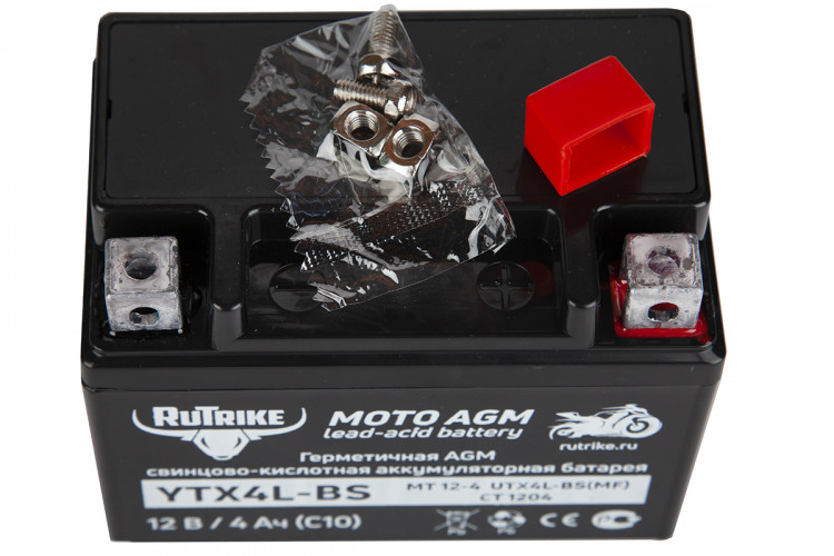 Аккумулятор стартерный для мототехники Rutrike YTX4L-BS (12V/4Ah) в Санкт-Петербурге