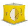 Палатка для рыбалки Helios утепл.Куб 1,5х1,5 желтый/серый в Санкт-Петербурге