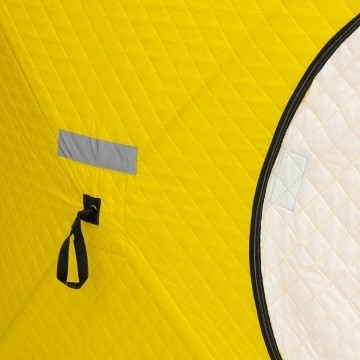 Палатка для рыбалки Helios утепл.Куб 1,5х1,5 желтый/серый в Санкт-Петербурге