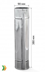 Сегмент трубы дымохода 90 мм. Сегмент трубы дымохода 90 мм.