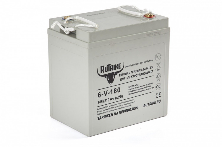 Тяговый гелевый аккумулятор RuTrike 3-EVF-180A (6V180A/H C3) в Санкт-Петербурге