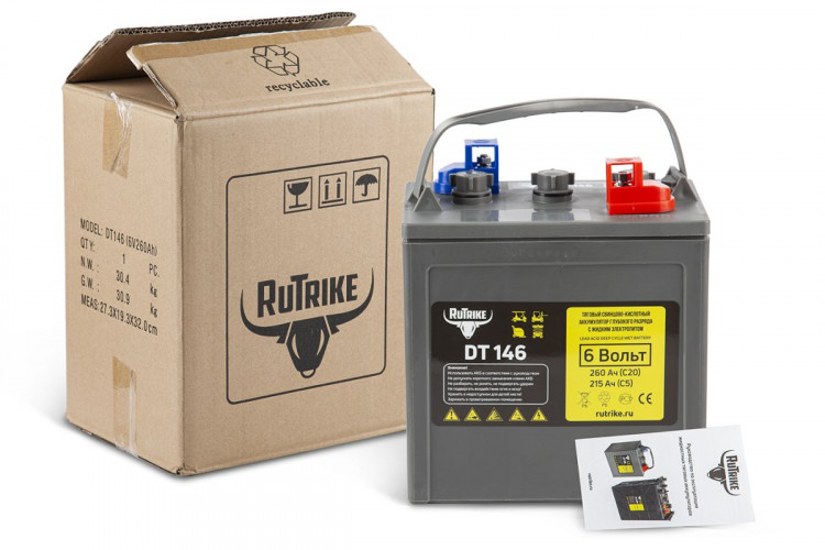 Тяговый аккумулятор RuTrike WET DT146 (T-145) 6V170A/H C3 в Санкт-Петербурге