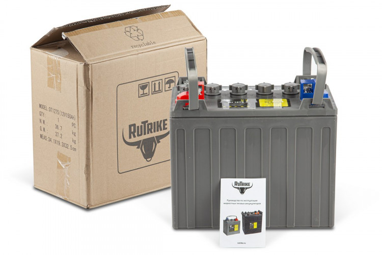 Тяговый аккумулятор RuTrike WET DT1275 (T1275) 12V100A/H C3 в Санкт-Петербурге