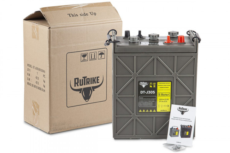 Тяговый аккумулятор RuTrike WET DT-J305 6V215A/H C3 в Санкт-Петербурге