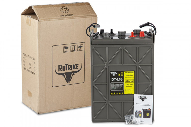 Тяговый аккумулятор RuTrike WET DTL16 (L16H-AC) 6V275A/H C3 в Санкт-Петербурге