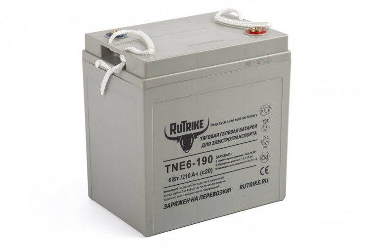 Тяговый гелевый аккумулятор RuTrike TNE6-190 (6V210A/H C3) в Санкт-Петербурге