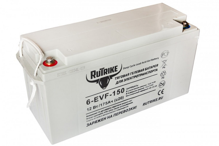 Тяговый гелевый аккумулятор RuTrike 6-EVF-150A (12V150A/H C3) в Санкт-Петербурге