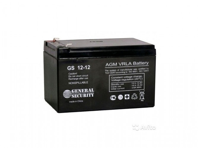 Аккумулятор General Security GS 12-12 L (12 В, 12 Ач) в Санкт-Петербурге