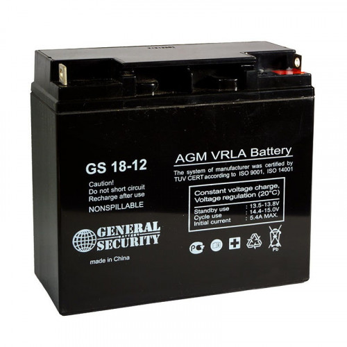Аккумулятор General Security GS 12-18 L Kl (12 В, 18 Ач) в Санкт-Петербурге