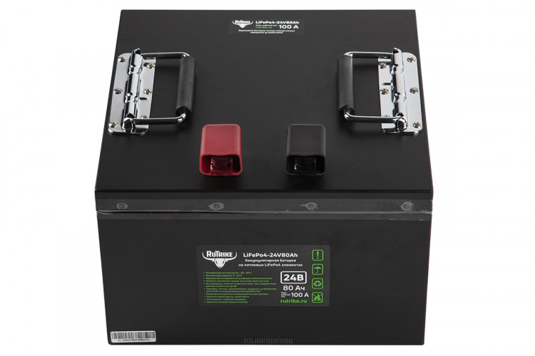 Тяговый железо-фосфатный аккумулятор RuTrike LiFePO4 24V80Ah (100A) в Санкт-Петербурге