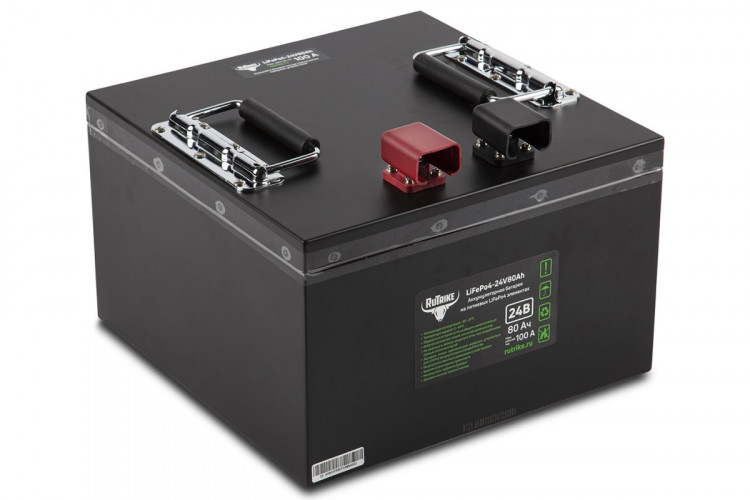 Тяговый железо-фосфатный аккумулятор RuTrike LiFePO4 24V80Ah (100A) в Санкт-Петербурге