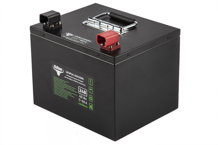Тяговый железо-фосфатный аккумулятор RuTrike LiFePO4 24V40Ah (60A) в Санкт-Петербурге