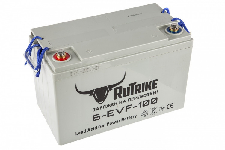 Тяговый гелевый аккумулятор RuTrike 6-EVF-100A (12V100A/H C3) в Санкт-Петербурге