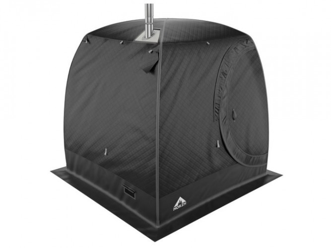 Мобильная баня-палатка МОРЖ LUX черный в Санкт-Петербурге